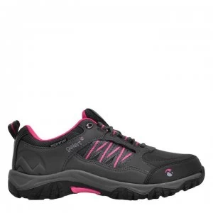 Image of Gelert Horizon Low Waterproof Walking Shoes - Charcoal/Pink