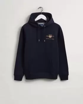 Image of GANT Men Medium Archive Shield Hoodie (M) Blue