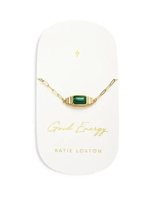 Image of Katie Loxton Malachite Gold-Plated Bracelet Gold female KLJ6147