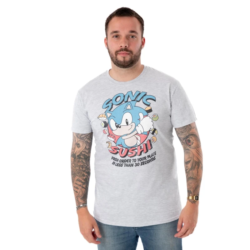Image of (XXX-Large) Sonic the Hedgehog Short Sleeved T-Shirt (Mens Grey)