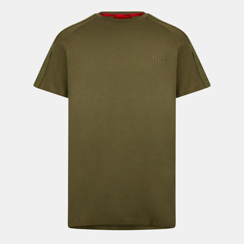Image of Hugo Sporty Tape T Shirt - Green Green XL