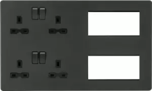 Image of KnightsBridge Screwless Combination Plate - Anthracite