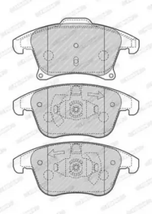 Image of Ferodo FDB4445 Brake Pad Set Front Axle Premier Car