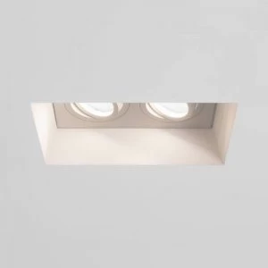 Image of 2 Light Twin Adjustable Recessed Downlight Plaster, GU10