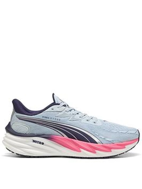Image of Puma Velocity NITRO 4 HYROX Blue Pink SS26 Shoes, Size 41 - EUR