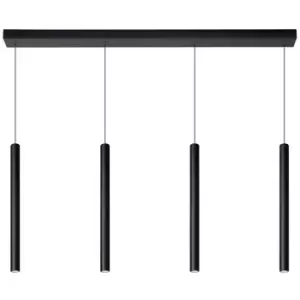 Image of Lucide LORENZ - Bar Pendant Light - LED Dim. - 4x4W 3000K - Black