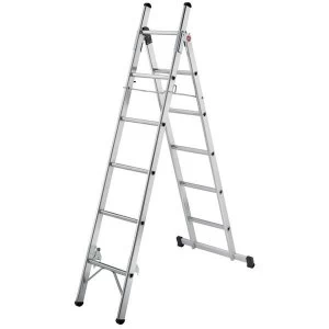 Image of Convertible Household Ladder 3 Way 5 Tread