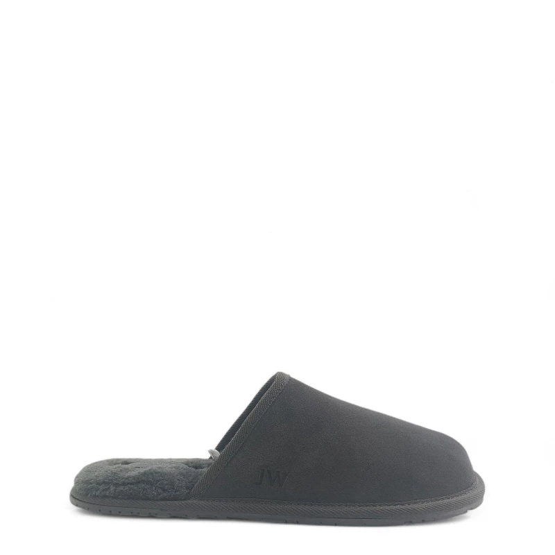 Image of Jack Wills Mule Slippers Mens DK Grey male 7 (41)