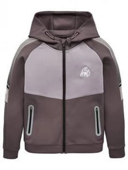 Image of Kings Will Dream Boys Grayden Zip Through Hoodie - Charcoal