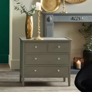 Image of Vendee Grey Pine Wood 4 Drawer Unit
