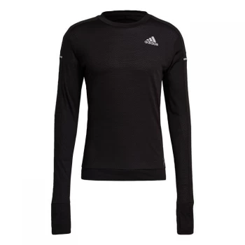 Image of adidas Cooler Long Sleeve Sweatshirt Mens - Black