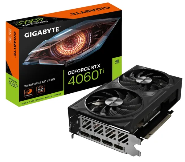 Image of Gigabyte GeForce RTX­­ 4060 Ti WINDFORCE 8GB GDDR6 PCI-Express Graphics Card