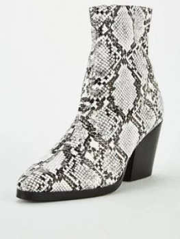 Image of Public Desire Charlie Ankle Boot - Snake Print, Snake, Size 7, Women