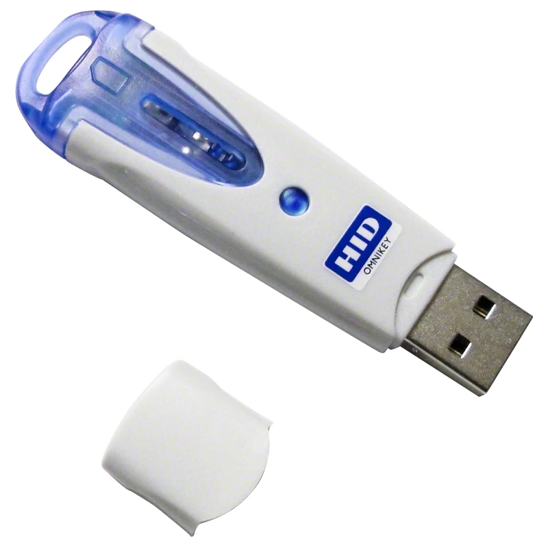 Image of HID Identity OMNIKEY 6121 smart card reader USB 2.0 Blue. Grey