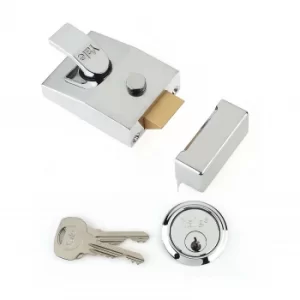 Image of Yale P89 Deadlocking Satin Chrome Night Latch