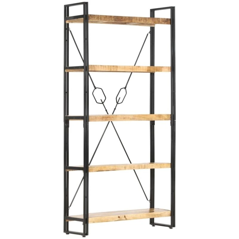 Image of VIDAXL 5-Tier Bookcase 90x30x180cm Solid Mango Wood vidaXL 8719883826820