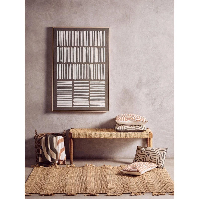 Image of Fifty Five South Astratto Green And Natural Textured Canvas Wall Ar Multi unisex One Size