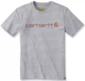 Image of Carhartt Workwear Logo Women T-Shirt, grey, Size XL, grey, Size XL for Women