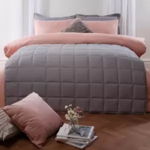 Image of Brentfords Microfibre Weighted Blanket - Silver 4kg