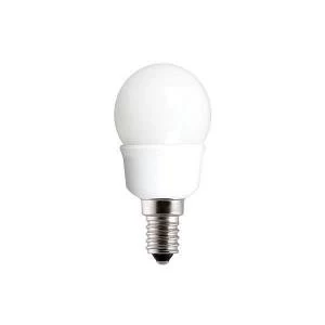Image of GE Lighting 5W Heliax w. Glass Globe Compact Fluorescent Bulb A Energy