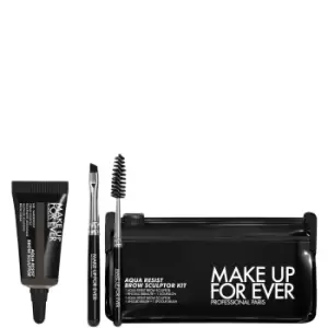 Image of MAKE UP FOR EVER Aqua Resist Brow Sculptor Kit 7g (Various Shades) - 50 - Dark Brown