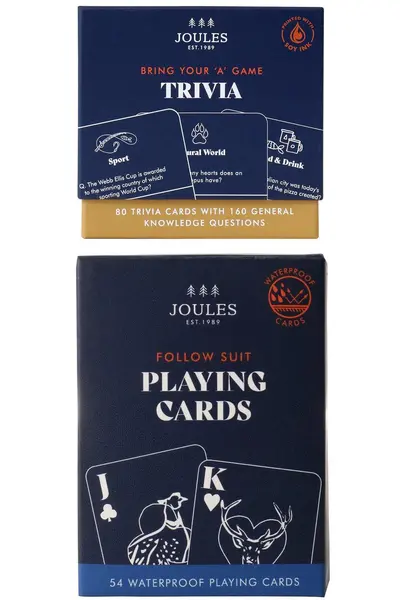 Image of Portico Designs Ltd Joules Male Trivia Cards & Playing Cards Waterproof Multi