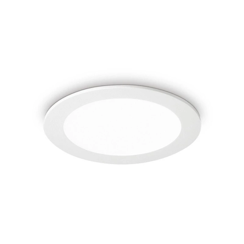 Image of Netlighting Groove LED 1 Light Medium Round Cool Recessed Spotlight Panel White White