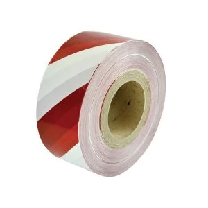 Image of Faithfull Heavy-Duty Barrier Tape Red & White 70mm x 250m