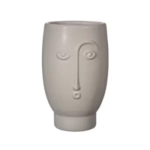 Image of Sass & Belle Face Vase Matt Grey