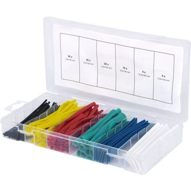 Image of KS Tools KS Tools 970.0540 Heatshrink set Multi-coloured Shrinkage:2:1 100 Parts 970.0540