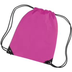 Image of Premium Gymsac Water Resistant Bag (11 Litres) (Pack Of 2) (One Size) (Fuchsia) - Bagbase