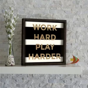 Image of KZM611 Brown White Yellow Black Decorative Framed MDF Painting