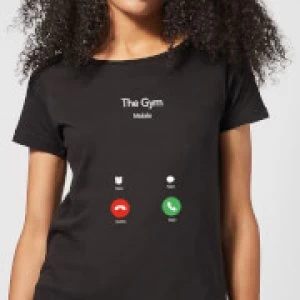 Image of Gym Calling Womens T-Shirt - Black - 3XL