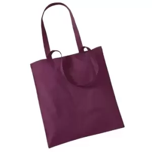 Image of Westford Mill Promo Bag For Life - 10 Litres (One Size) (Burgundy)