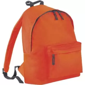 Image of Beechfield - Childrens Junior Fashion Backpack Bags / Rucksack / School (One Size) (Orange/ Graphite Grey)