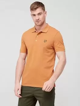 Image of Lyle & Scott Lyle & Scott Plain Polo Shirt, Brown Size M Men