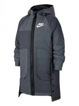Image of Boys, Nike Reversble Synthetic Filled Parka, Black, Size S