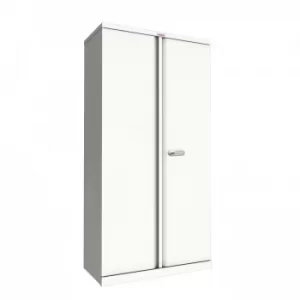 Image of SC Series SC1891WE 2 Door 4 Shelf Stationery Cupboard in White with Electronic Lock