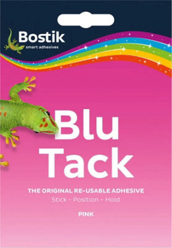 Image of Bostik Blue Tack Original Reusable Adhesive Handy Pack 45g Pink...