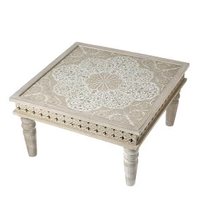 Image of Rustic Natural Wooden Square Table By Heaven Sends