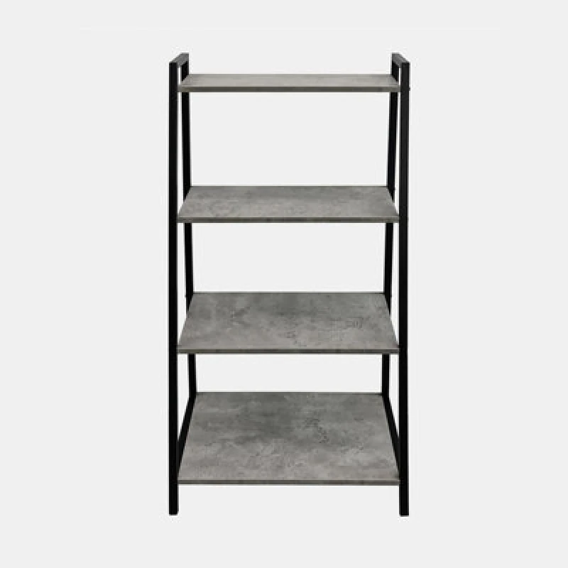 Image of OHS OHS Shelving Unit 4 Tier Living Room Storage Organiser Modern Wire Home Decor Office in Light Grey Light Grey One Size Unisex 5027434215287