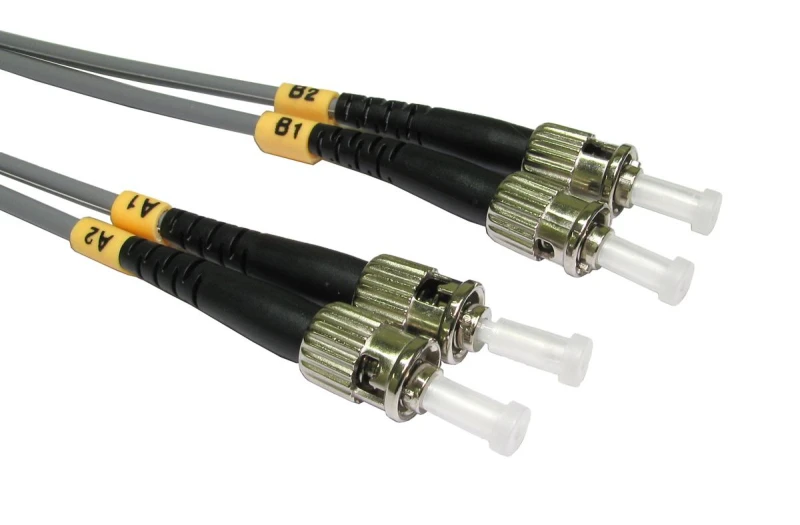 Image of Cables Direct 2m OM1 Fibre Optic Cable, ST - ST (Multi-Mode)