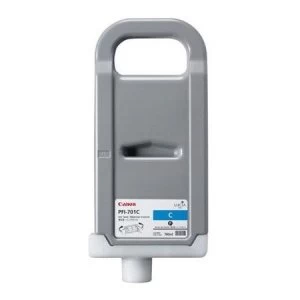 Image of Canon PFI701C Cyan Ink Cartridge