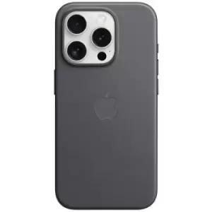 Image of Apple iPhone 15 Pro FineWoven Black Phone Case With MagSafe