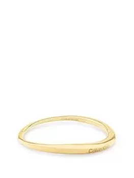 Image of Calvin Klein Womens Calvin Klein gold plated bangle, Gold, Women
