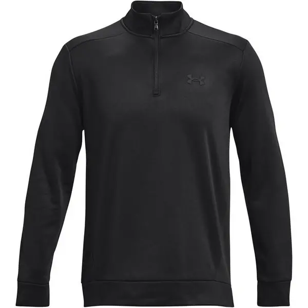 Image of Under Armour Half Zip Fleece Top Mens - Black S