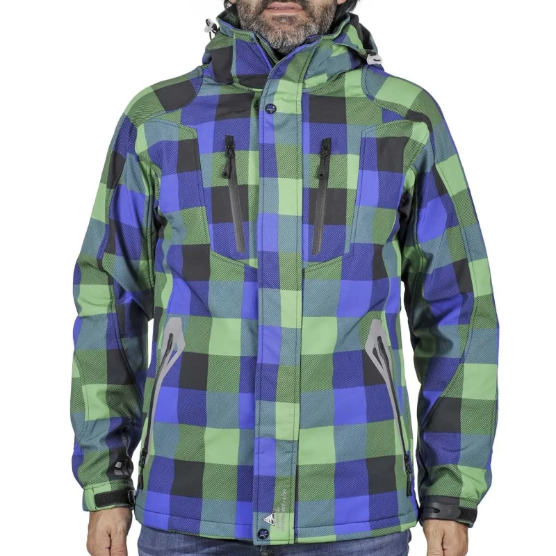 Image of Peak Mountain Softshell jacket Peak Mountain Cina Vert Male S CINA-VERT