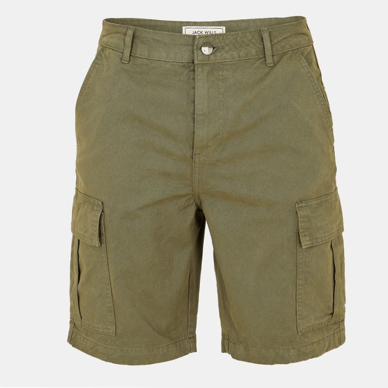 Image of Jack Wills Twill Cargo Shorts - Green Green XS