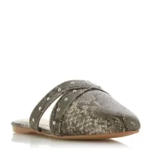 Image of Head Over Heels Harria Backless Stud Point Shoes - Brown