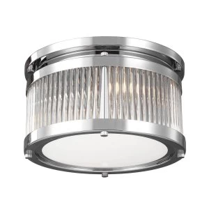 Image of 3 Light Bathroom Flush Mount Ceiling Light Chrome IP44, G9